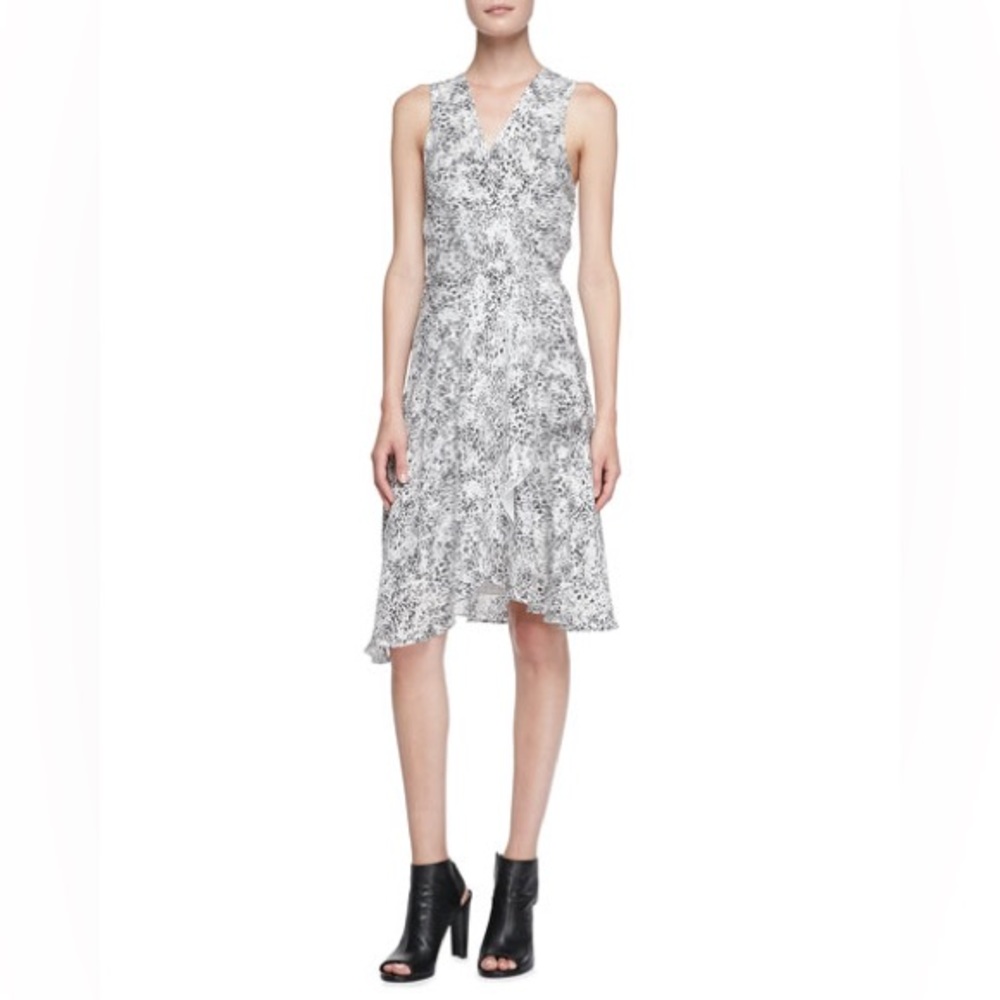 Haute Hippie Ditsy Leopard Print Wrap Dress